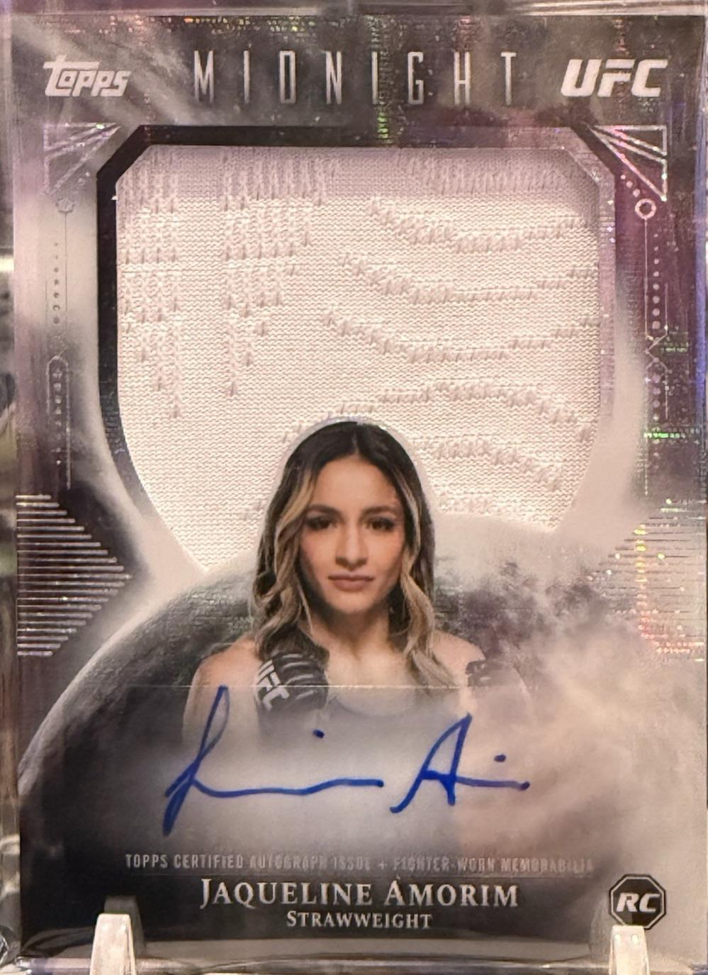 Jaqueline Amorim 2026 Topps Midnight UFC Rookie Relic Autographs #RRA-JA Midnight