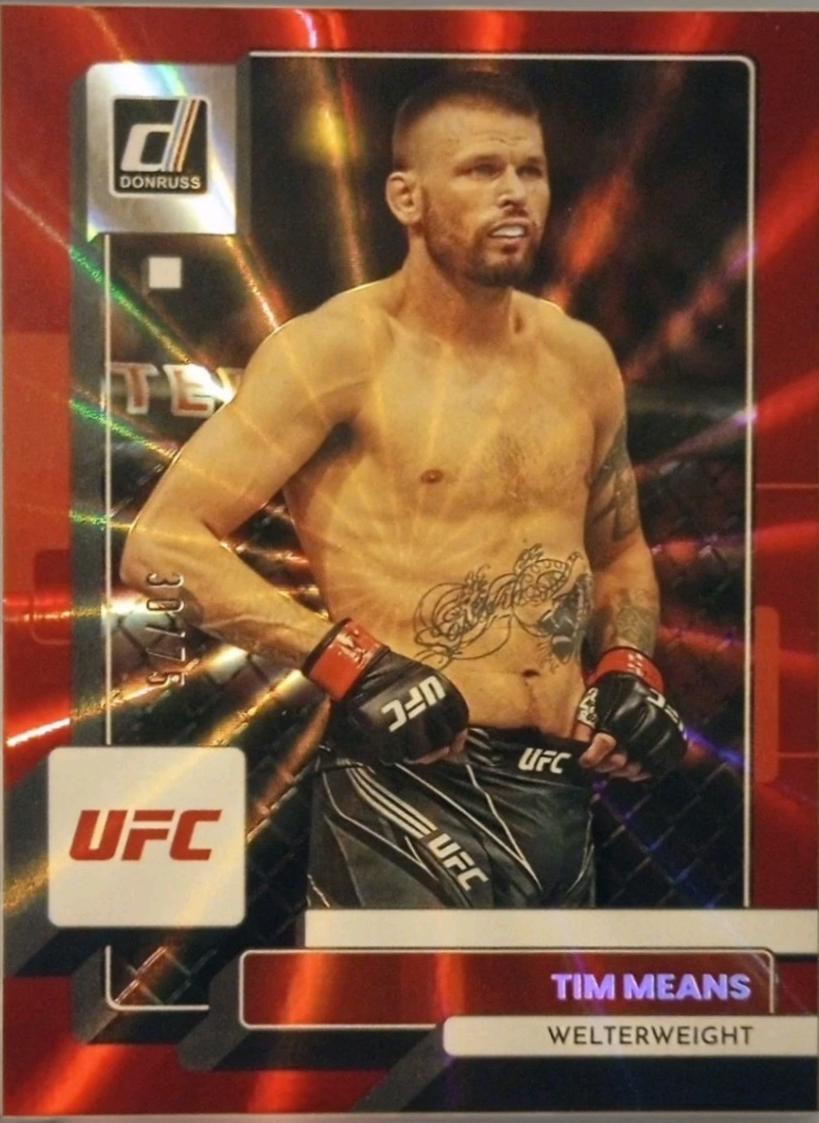 Tim Means 2023 Panini Donruss UFC Base #1 Red Laser
