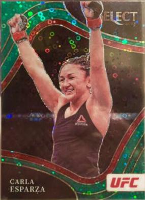Carla Esparza 2022 Panini Select UFC Octagonside #223 Green Disco