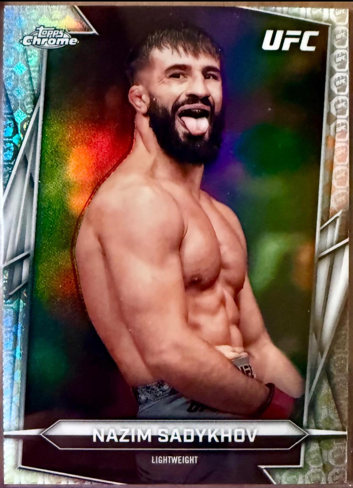 Nazim Sadykhov 2026 Topps Chrome UFC Base #25 UFC Glove Refractor