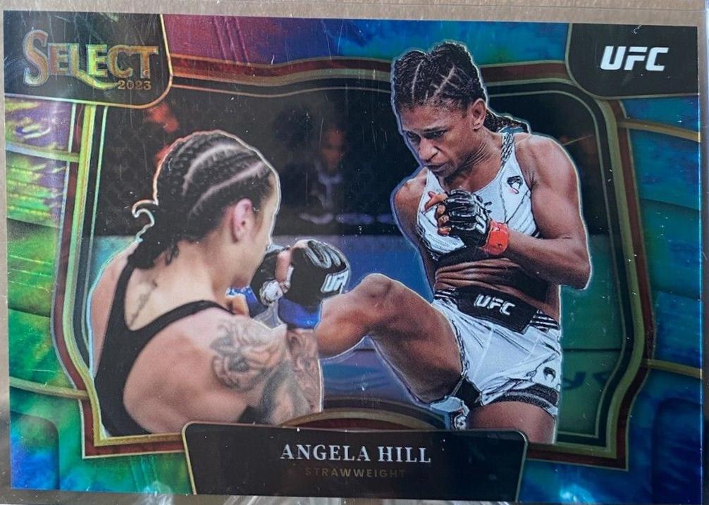 Angela Hill 2023 Panini Select UFC Octagonside #244 Red Blue Prizm