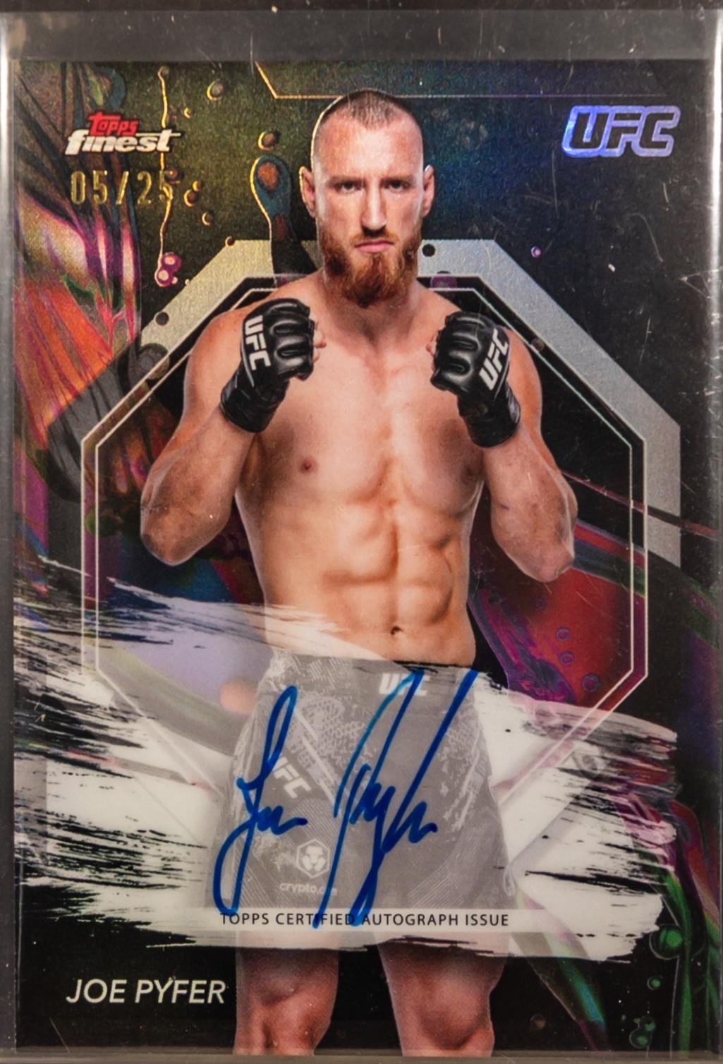 Joe Pyfer 2024 Topps Finest UFC Finest Autographs #FA-JPR Red Black Vapor Refractor