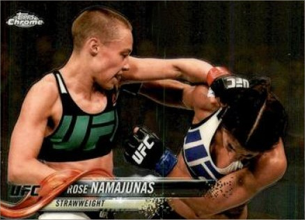 Rose Namajunas 2018 Topps Chrome UFC Base #28 Red