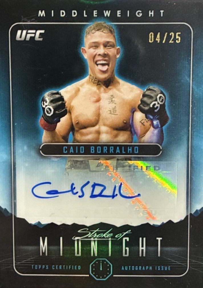 Caio Borralho 2024 Topps Midnight UFC Stroke of Midnight Autographs #SMA-CBO Twilight