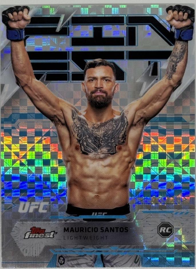Mauricio Ruffy 2025 Topps Finest UFC Base Rare #231 Blue Checkerboard Refractor