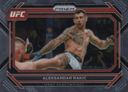 Aleksandar Rakic 2023 Panini Prizm UFC Base #16 Blue Shimmer
