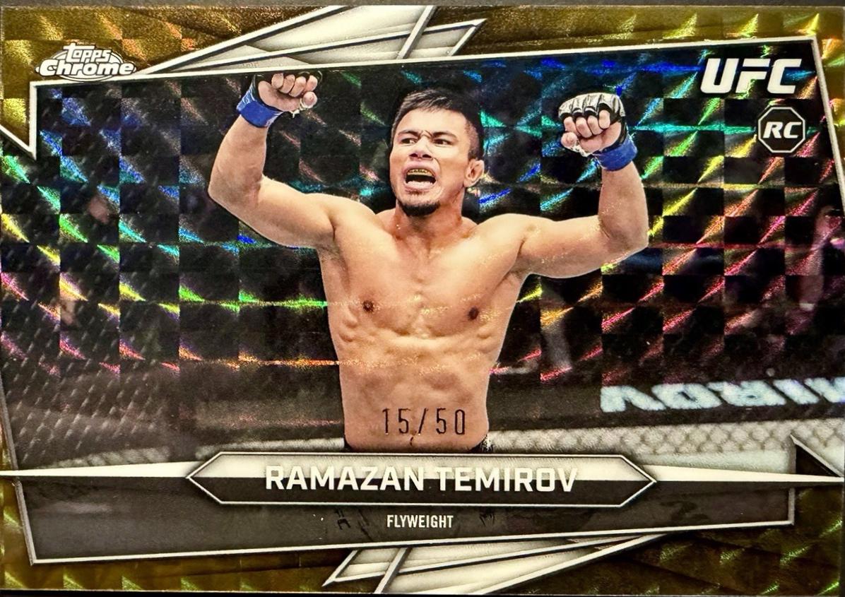 Ramazan Temirov 2026 Topps Chrome UFC Base #77 Gold Geometric Refractor