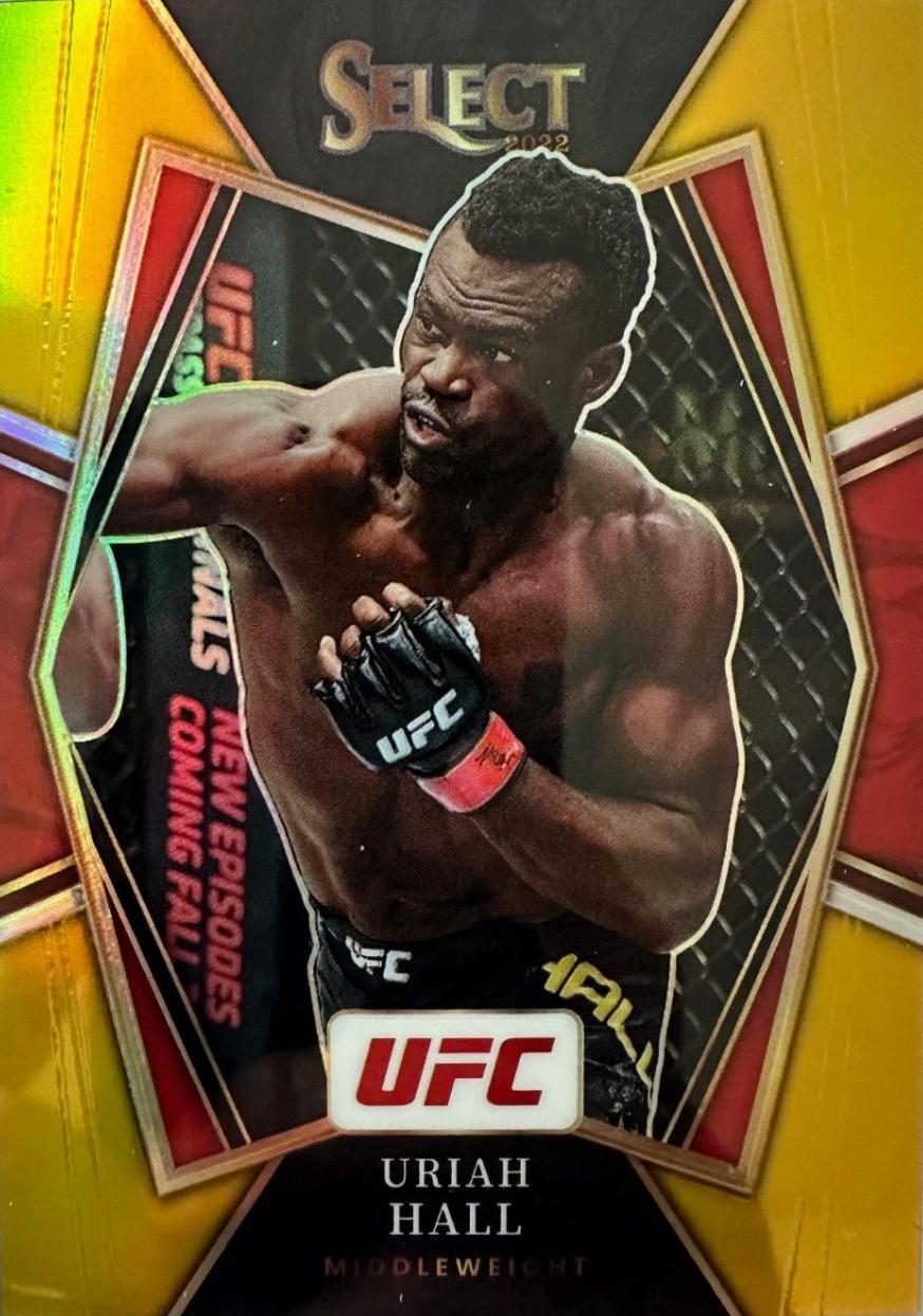 Uriah Hall 2022 Panini Select UFC Premier Level #134 Gold