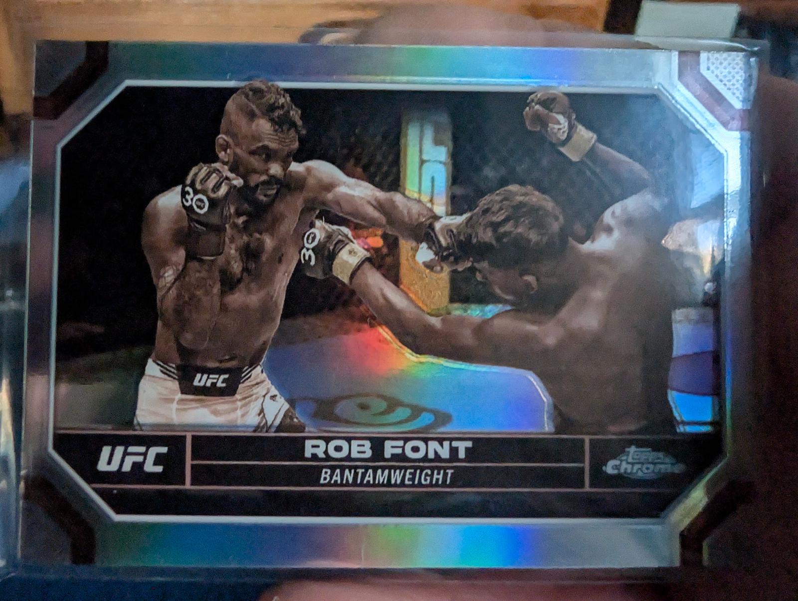 Rob Font 2024 Topps Chrome UFC Base #164 Sepia Refractor