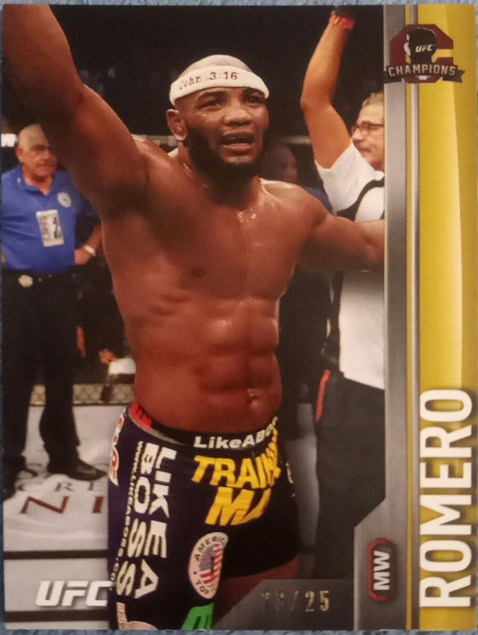 Yoel Romero 2015 Topps UFC Champions Base #180 Gold