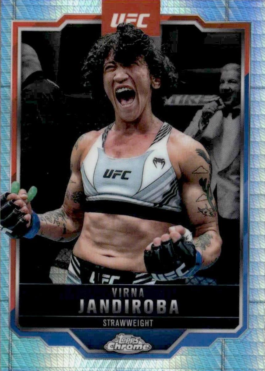 Virna Jandiroba 2025 Topps Chrome UFC Base #123 Prism Refractor
