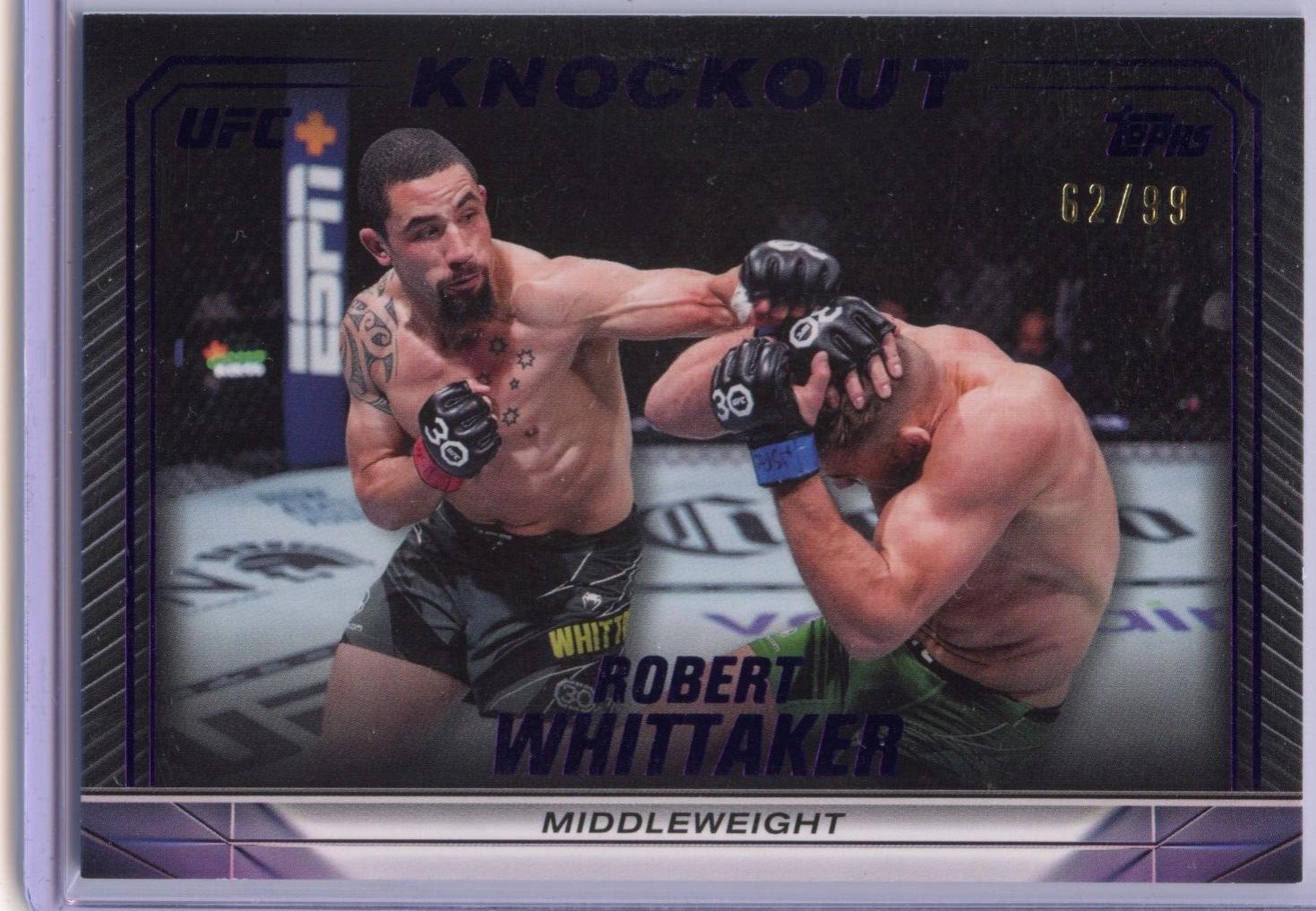 Robert Whittaker 2024 Topps Knockout UFC Base #58 Purple