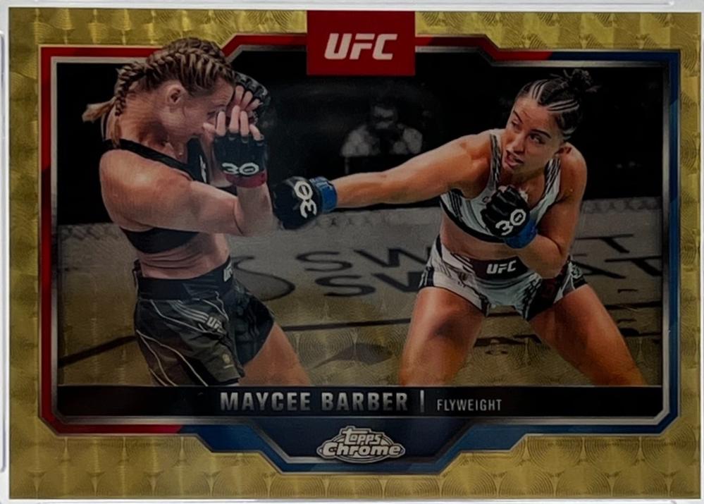 Maycee Barber 2025 Topps Chrome UFC Base #187 Superfractor