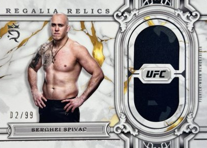 Serghei Spivac 2024 Topps Royalty UFC Regalia Relics #RAR-54 Gold