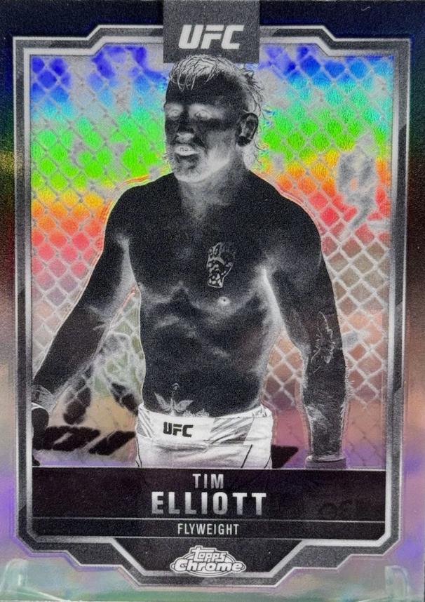 Tim Elliott 2025 Topps Chrome UFC Base #57 Negative Refractor