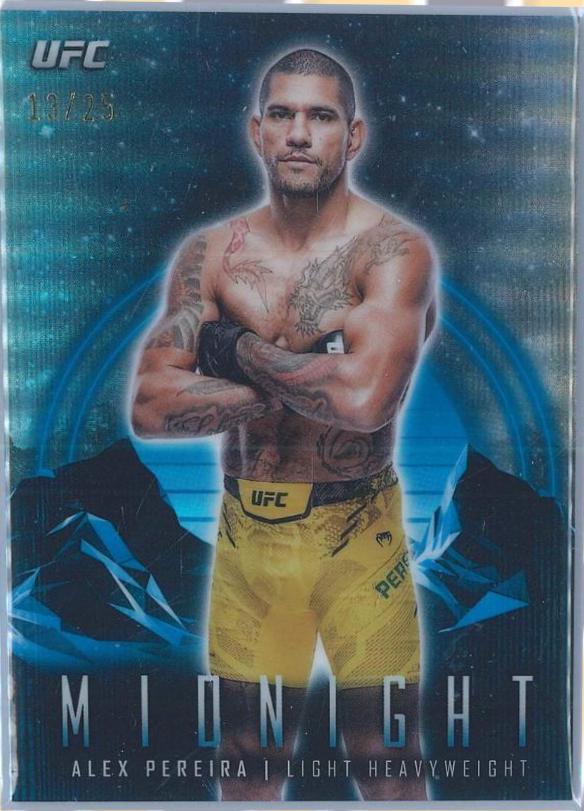 Alex Pereira 2024 Topps Midnight UFC Base #55 Moonrise