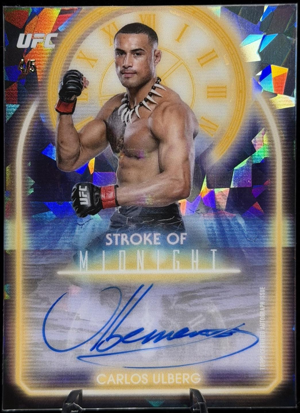 Carlos Ulberg 2025 Topps Midnight UFC Stroke of Midnight Autographs #SMA-CU Daybreak