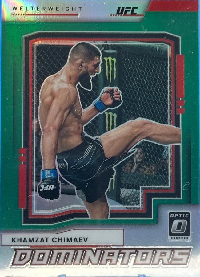 Khamzat Chimaev 2022 Panini Donruss Optic UFC Dominators #23 Green