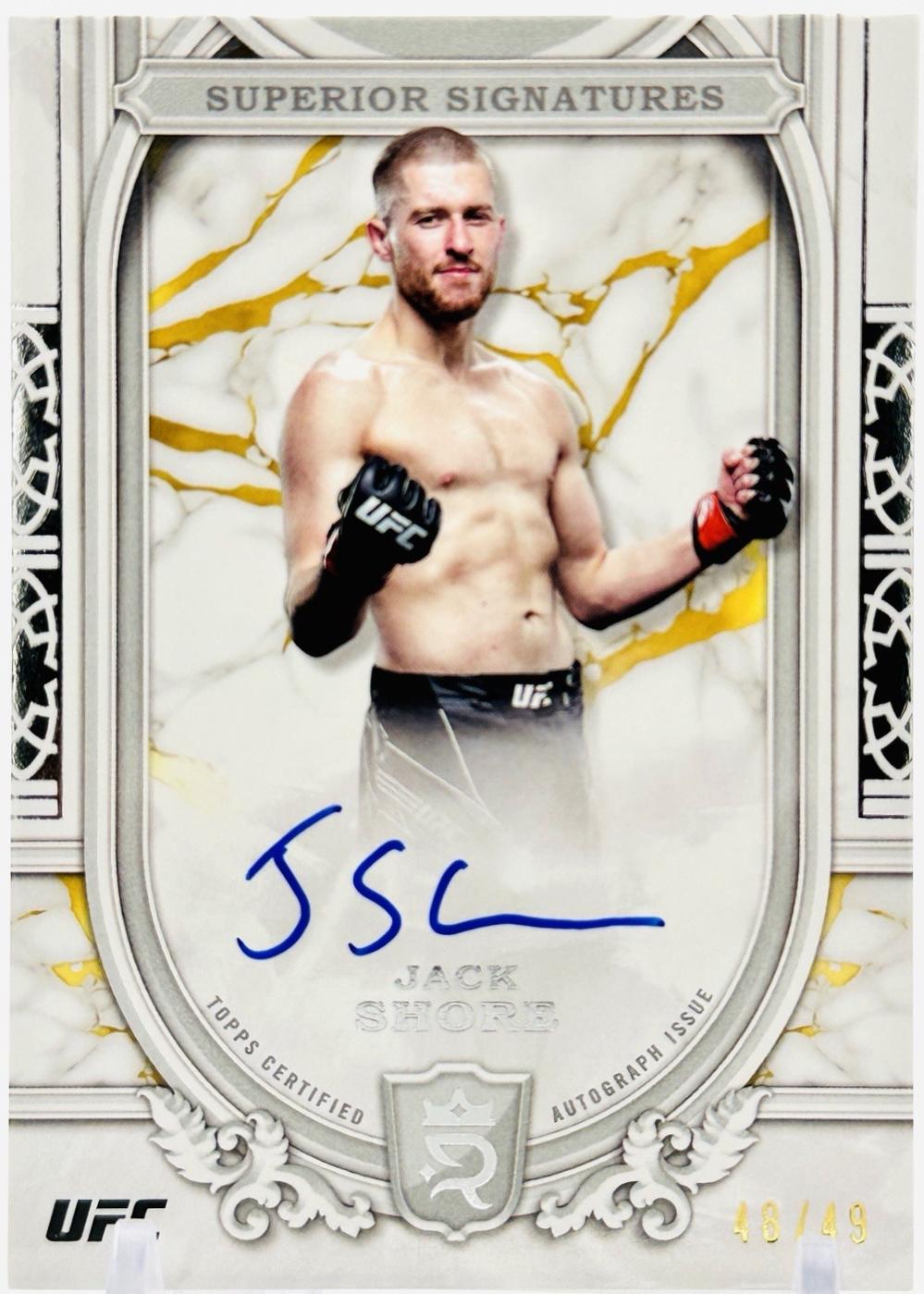 Jack Shore 2024 Topps Royalty UFC Superior Signatures #SS-JSE Gold
