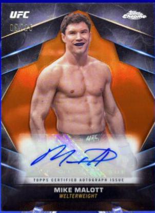 Mike Malott 2024 Topps Chrome UFC Chrome Veteran Autographs #CVA-MMA Orange Refractor