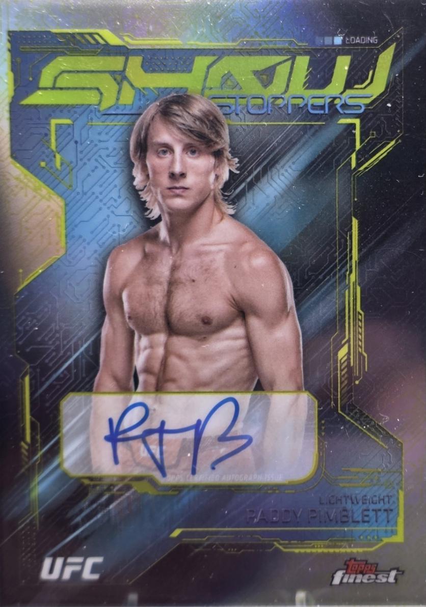 Paddy Pimblett 2025 Topps Finest UFC Showstopper Autographs #SSA-PP Refractor