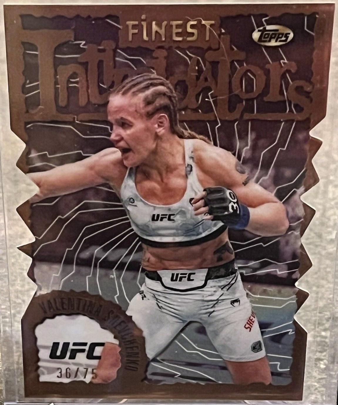 Valentina Shevchenko 2024 Topps Finest UFC Intimidators #INT-17 Die-Cut Refractor