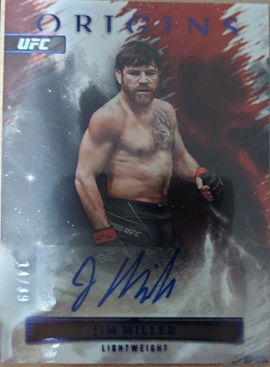 Jim Miller 2023 Panini Chronicles UFC Origins Autographs #26 Blue