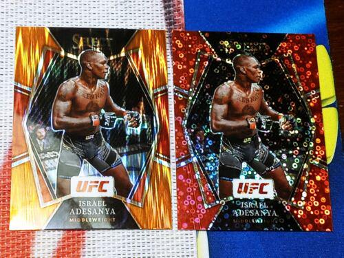 Israel Adesanya 2022 Panini Select UFC Premier Level #121 Orange Flash