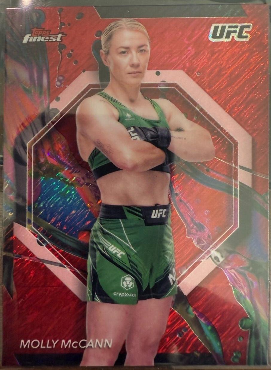 Molly McCann 2024 Topps Finest UFC Base Common #57 Red Shimmer Refractor
