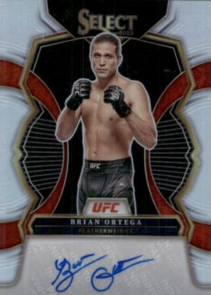 Brian Ortega 2023 Panini Select UFC Signatures #3 Gold Flash
