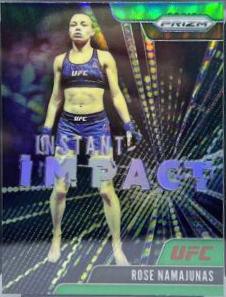 Rose Namajunas 2021 Panini Prizm UFC Instant Impact #16 Green