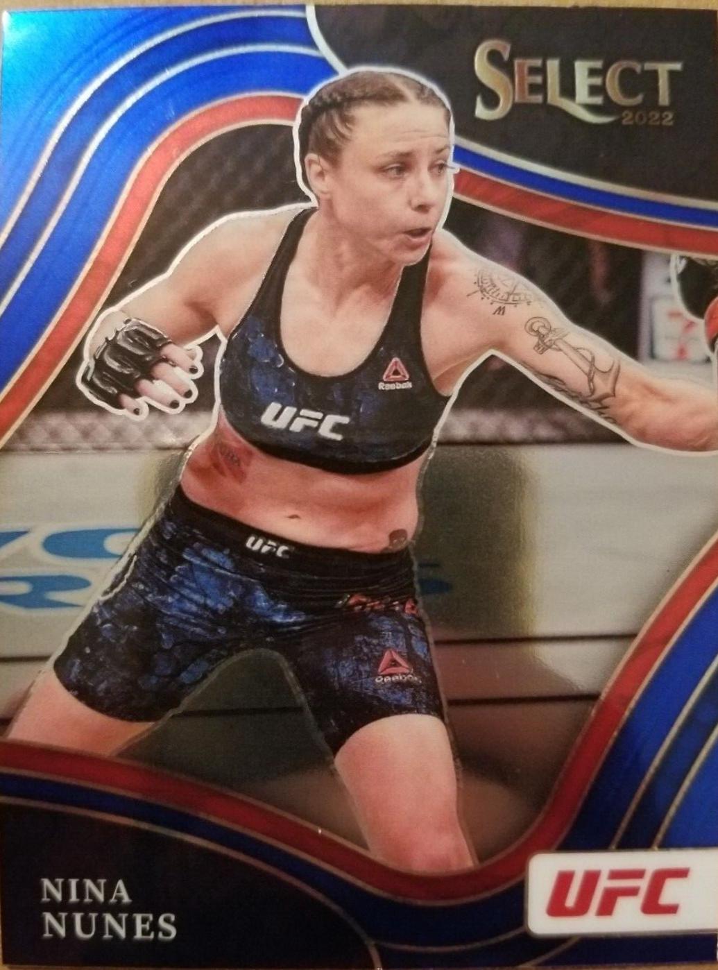 Nina Nunes 2022 Panini Select UFC Octagonside #288 Blue Prizm