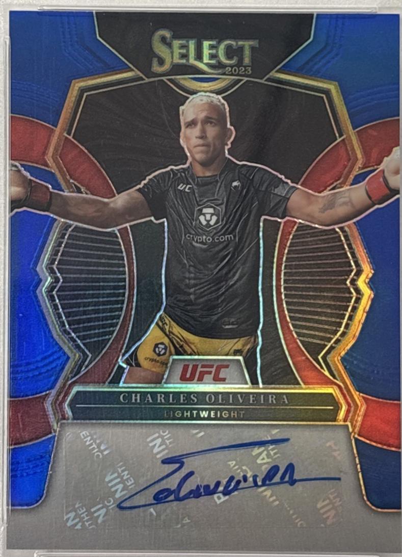 Charles Oliveira 2023 Panini Select UFC Signatures #7 Blue