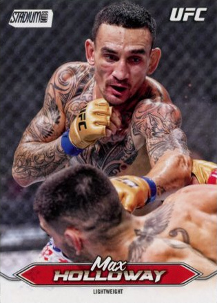 Max Holloway 2025 Topps Stadium Club UFC Base #10 Gold Rainbow