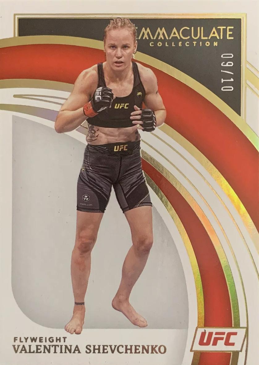 Valentina Shevchenko 2022 Panini Immaculate UFC Base #92 Gold