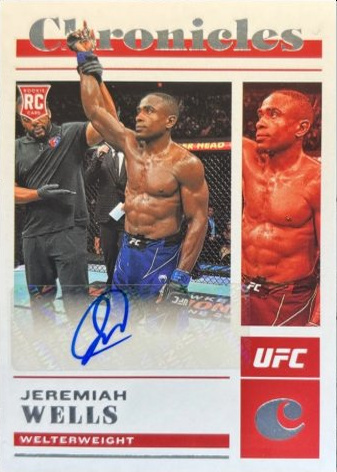 Jeremiah Wells 2023 Panini Chronicles UFC Chronicles Signatures #14 Platinum