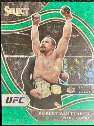 Robert Whittaker 2021 Panini Select UFC Octagonside #267 Green Disco