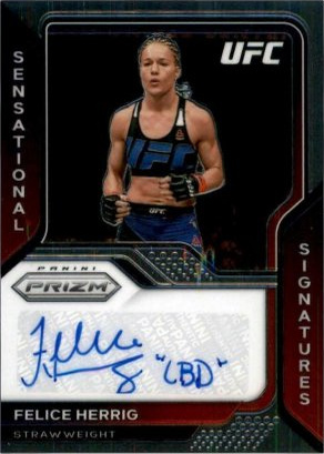 Felice Herrig 2021 Panini Prizm UFC Sensational Signatures #7 Black