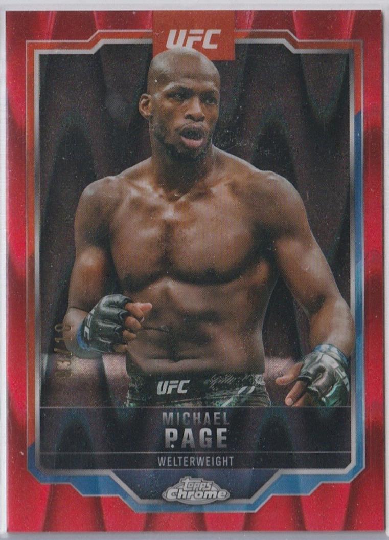 Michael Page 2025 Topps Chrome UFC Base #167 Red Refractor