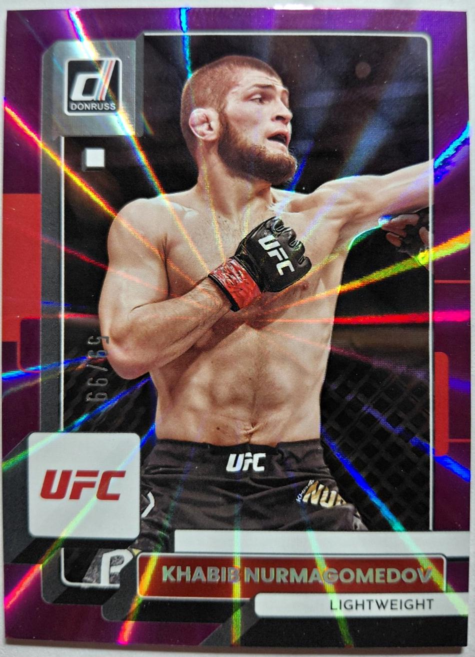 Khabib Nurmagomedov 2023 Panini Donruss UFC Base #53 Purple Laser