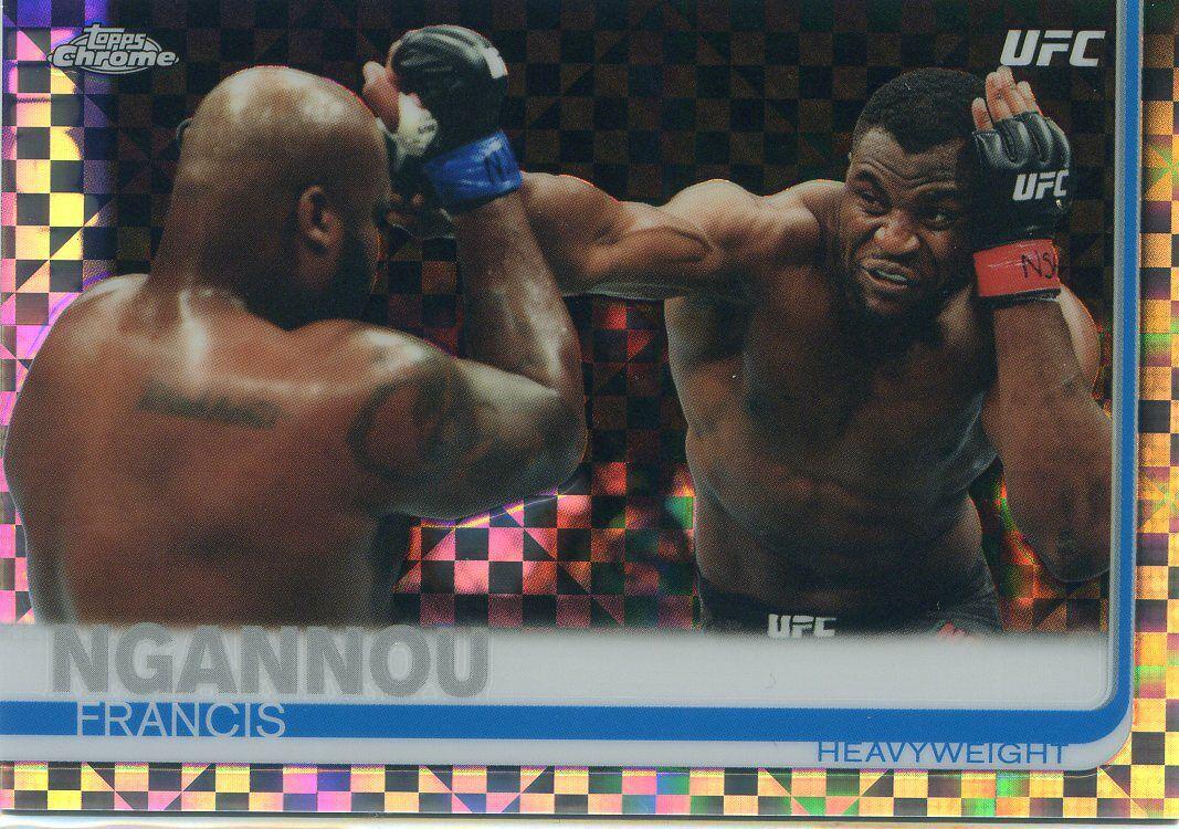 Francis Ngannou 2019 Topps Chrome UFC Base #55 Xfractor