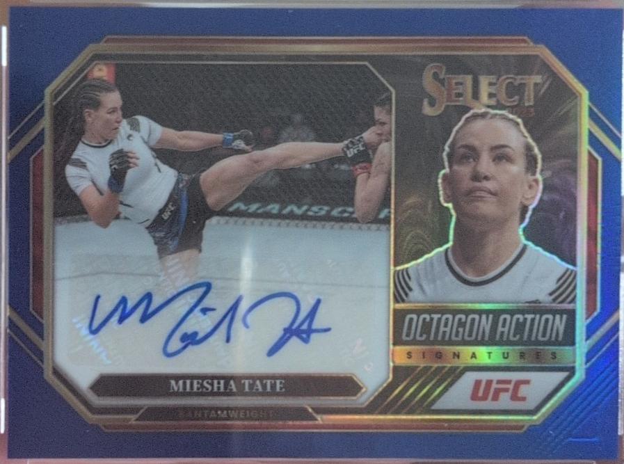 Miesha Tate 2023 Panini Select UFC Octagon Action Signatures #37 Blue