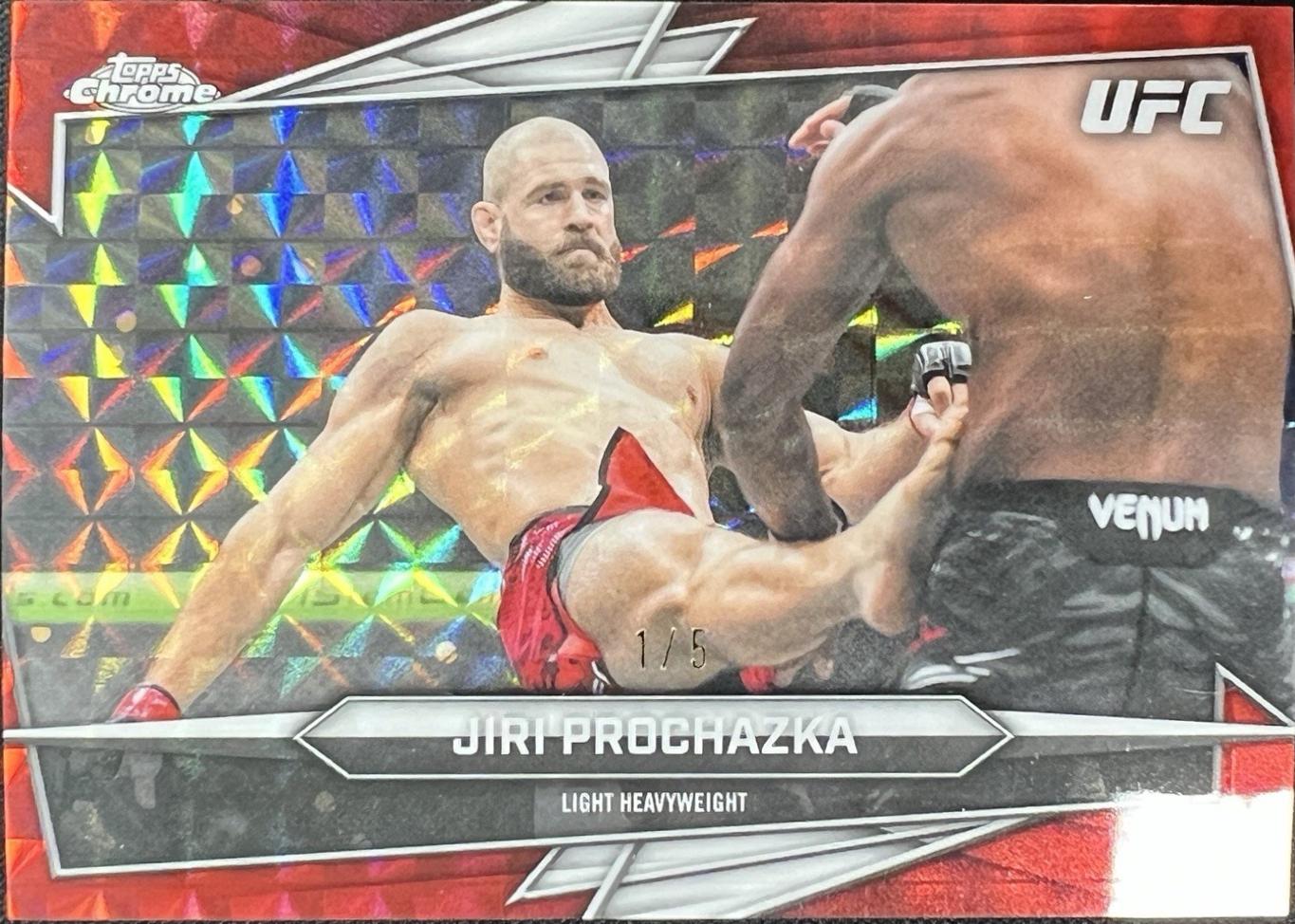 Jiri Prochazka 2026 Topps Chrome UFC Base #42 Red Geometric Refractor