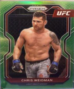 Chris Weidman 2021 Panini Prizm UFC Base #88 Neon Green
