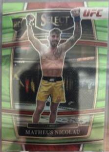 Matheus Nicolau 2022 Panini Select UFC Concourse #83 Neon Green