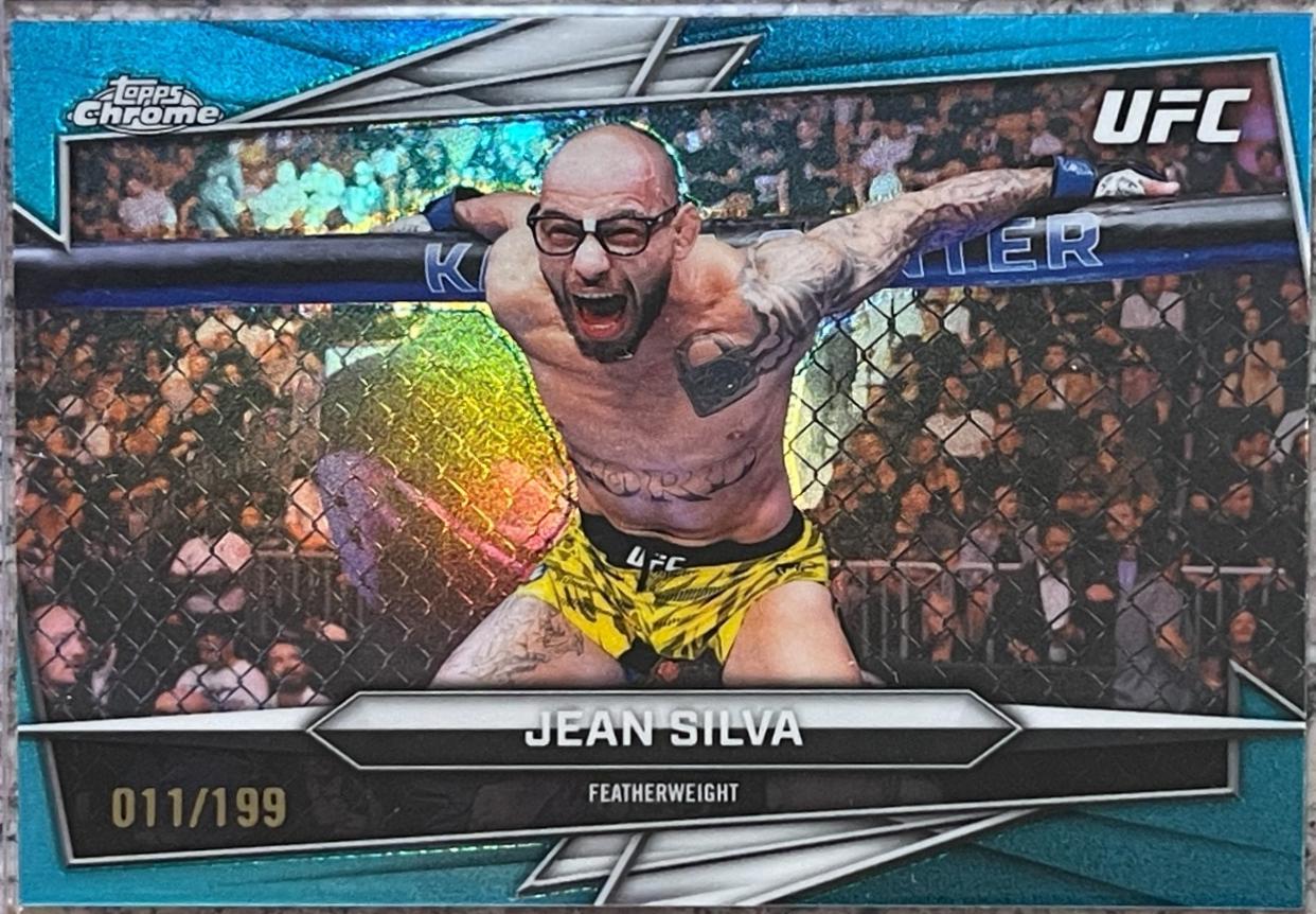 Jean Silva 2026 Topps Chrome UFC Base #163 Aqua Refractor
