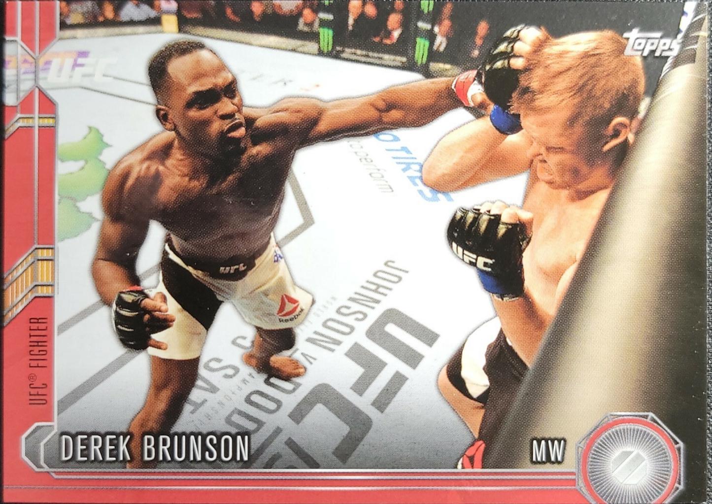 Derek Brunson 2015 Topps UFC Chronicles Base #177 Red