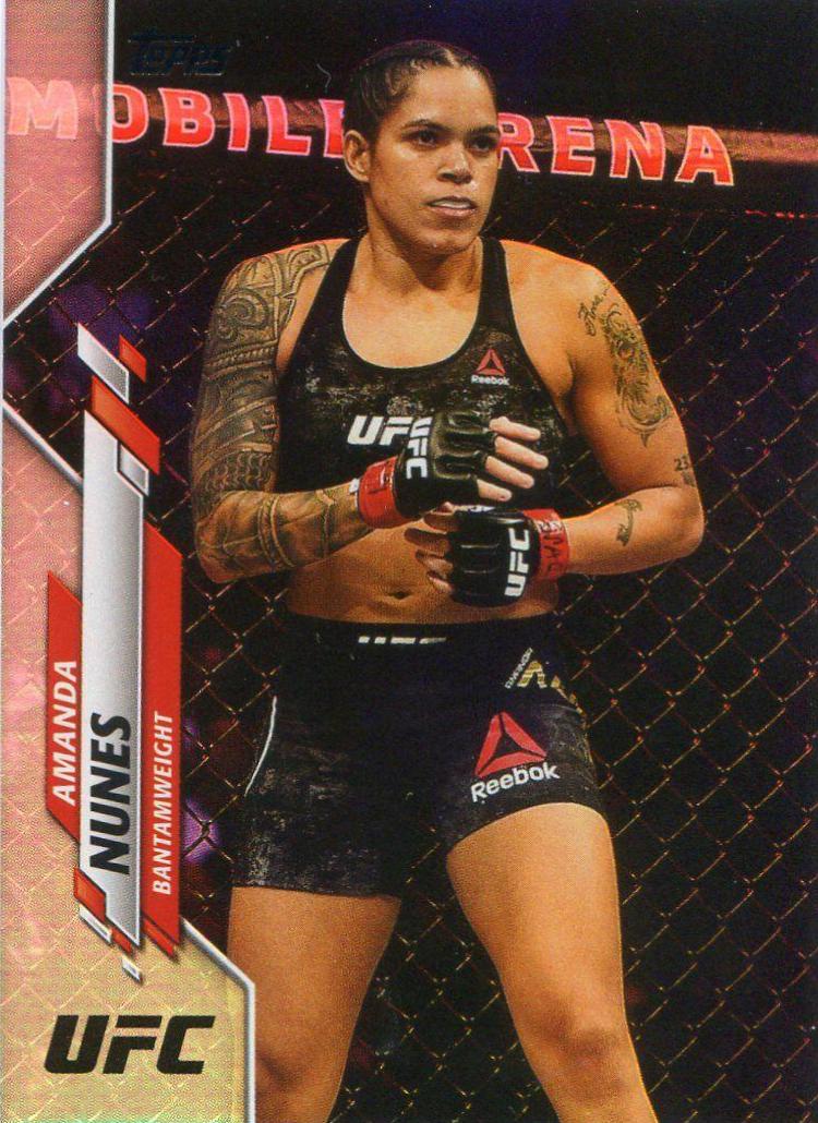 Amanda Nunes 2020 Topps UFC Base #1 Rainbow Foil