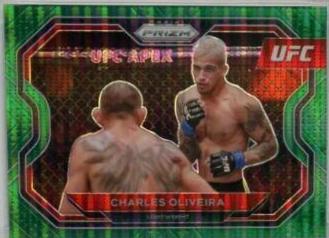 Charles Oliveira 2021 Panini Prizm UFC Base #174 Green Pulsar