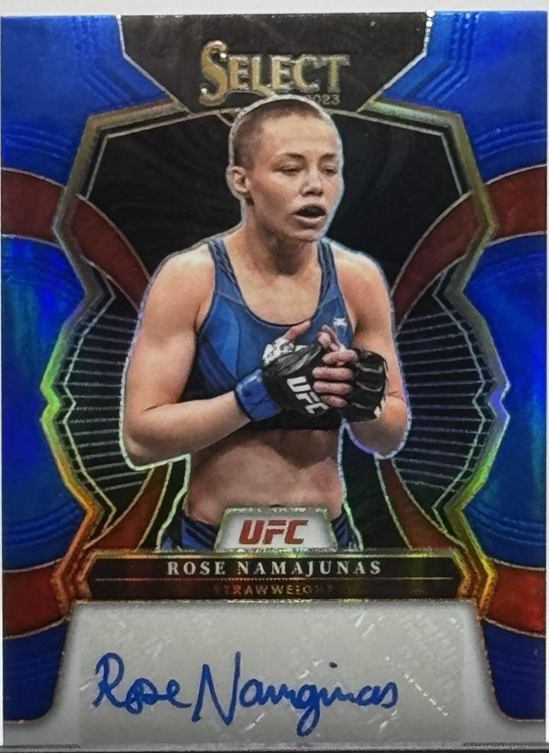 Rose Namajunas 2023 Panini Select UFC Signatures #1 Blue